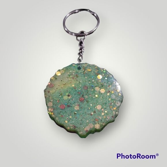 Bebe Rexha Green Glitter Keychain (Z158) - Picture 7 of 10